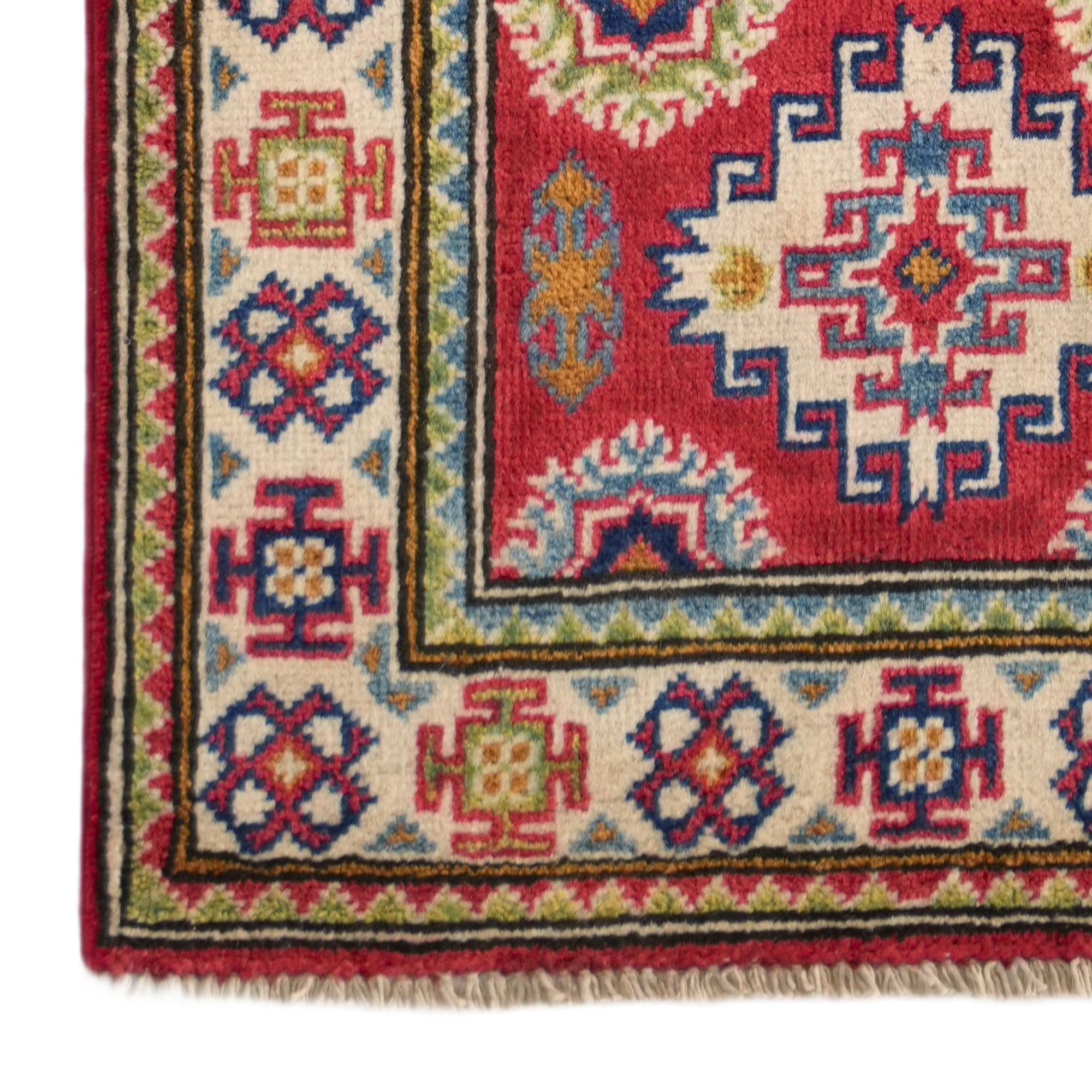 2' x 5' 9 Hand Knotted Kazak Runner Rug