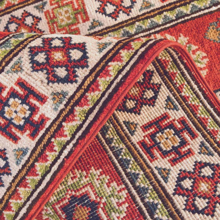 Detail image of 2' x 5' 9 Hand Knotted Kazak Runner Rug