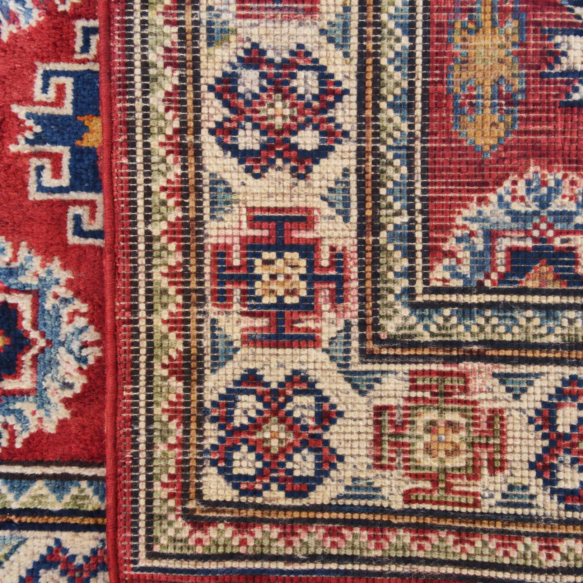 60cm x 175cm anudado a mano Kazak Alfombra Pasillera