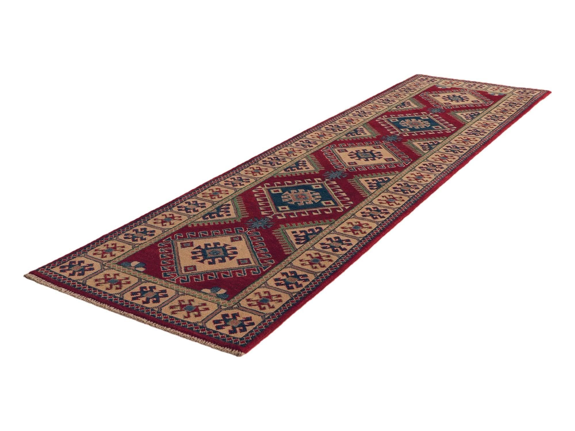 85cm x 305cm anudado a mano Kazak Alfombra Pasillera