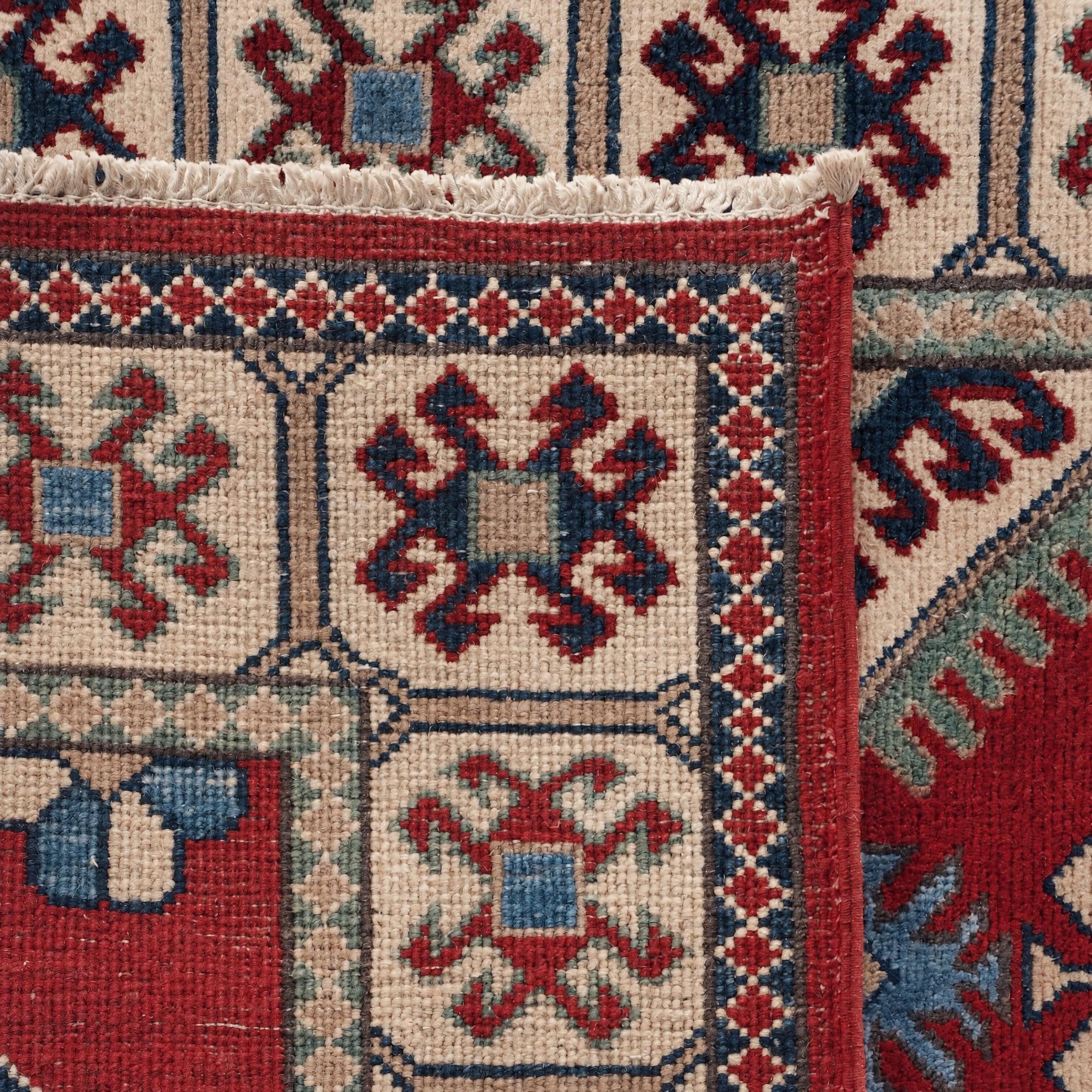 85cm x 305cm Handgeknüpft Kazak Läufer Teppich