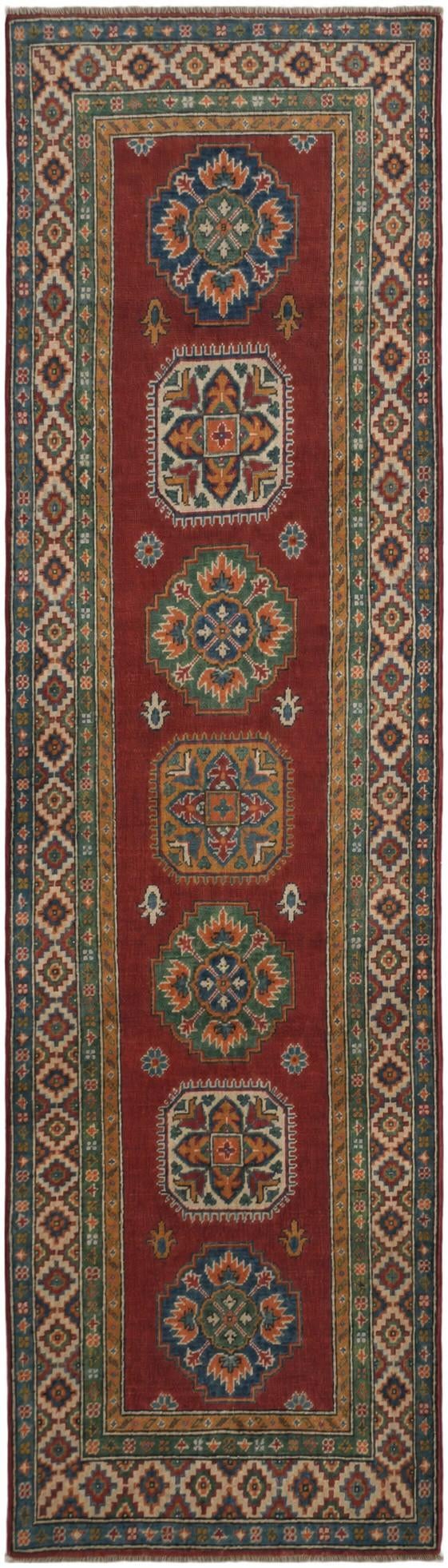 2' 9 x 9' 7 Hand Knotted Kazak Runner Rug