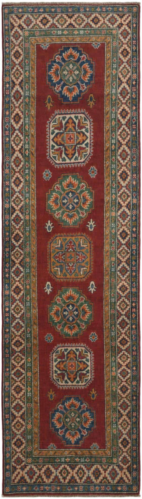 2' 9 x 9' 7 Hand Knotted Kazak Runner Rug