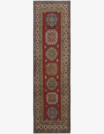 2' 9 x 9' 7 Hand Knotted Kazak Runner Rug