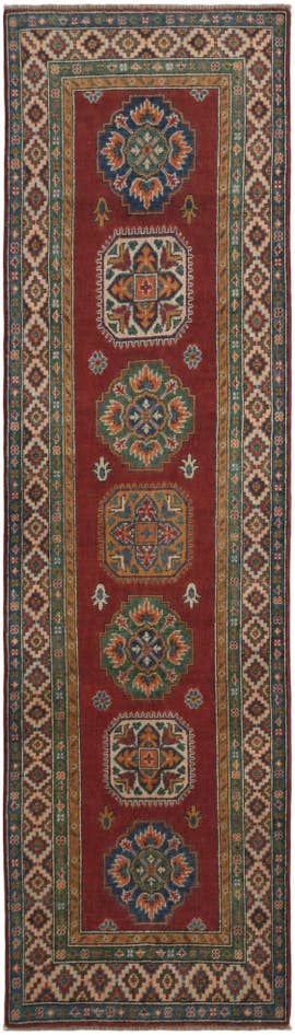Detail image of 85cm x 290cm anudado a mano Kazak Alfombra Pasillera