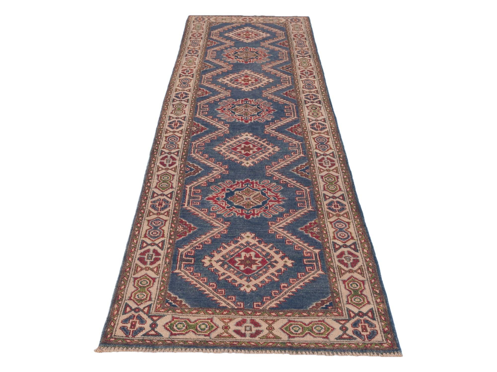 2' 8 x 9' 11 Hand Knotted Kazak Runner Rug