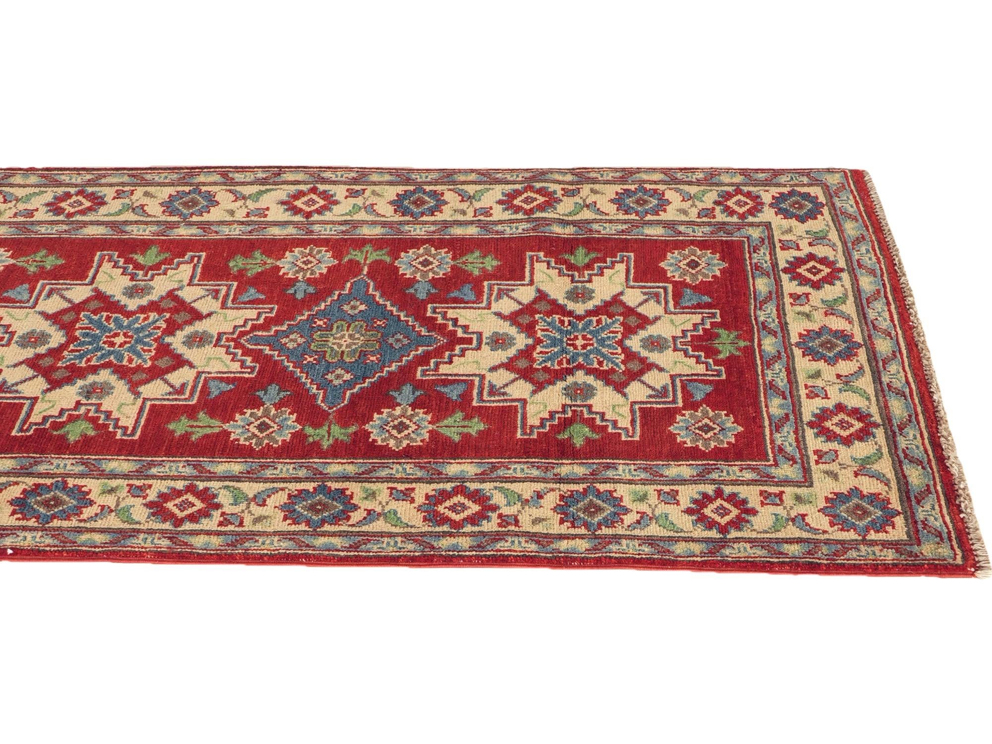 Detail image 6 of 10: 3' x 6' 5 Hand Knotted Kazak Runner Rug