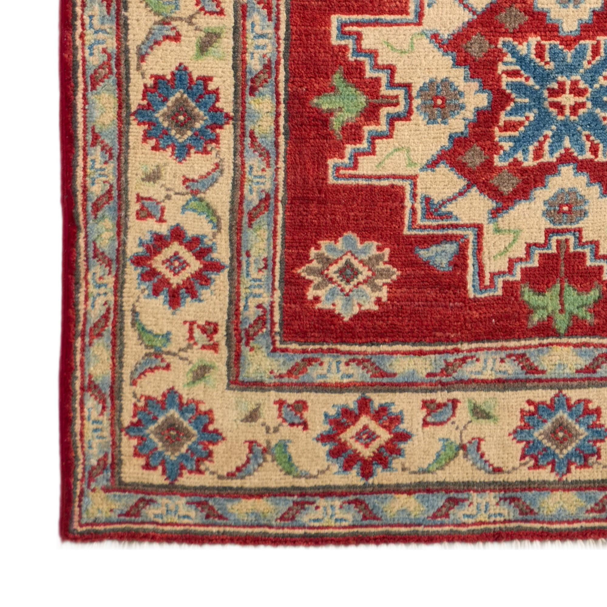 Detail image 7 of 10: 3' x 6' 5 Hand Knotted Kazak Runner Rug