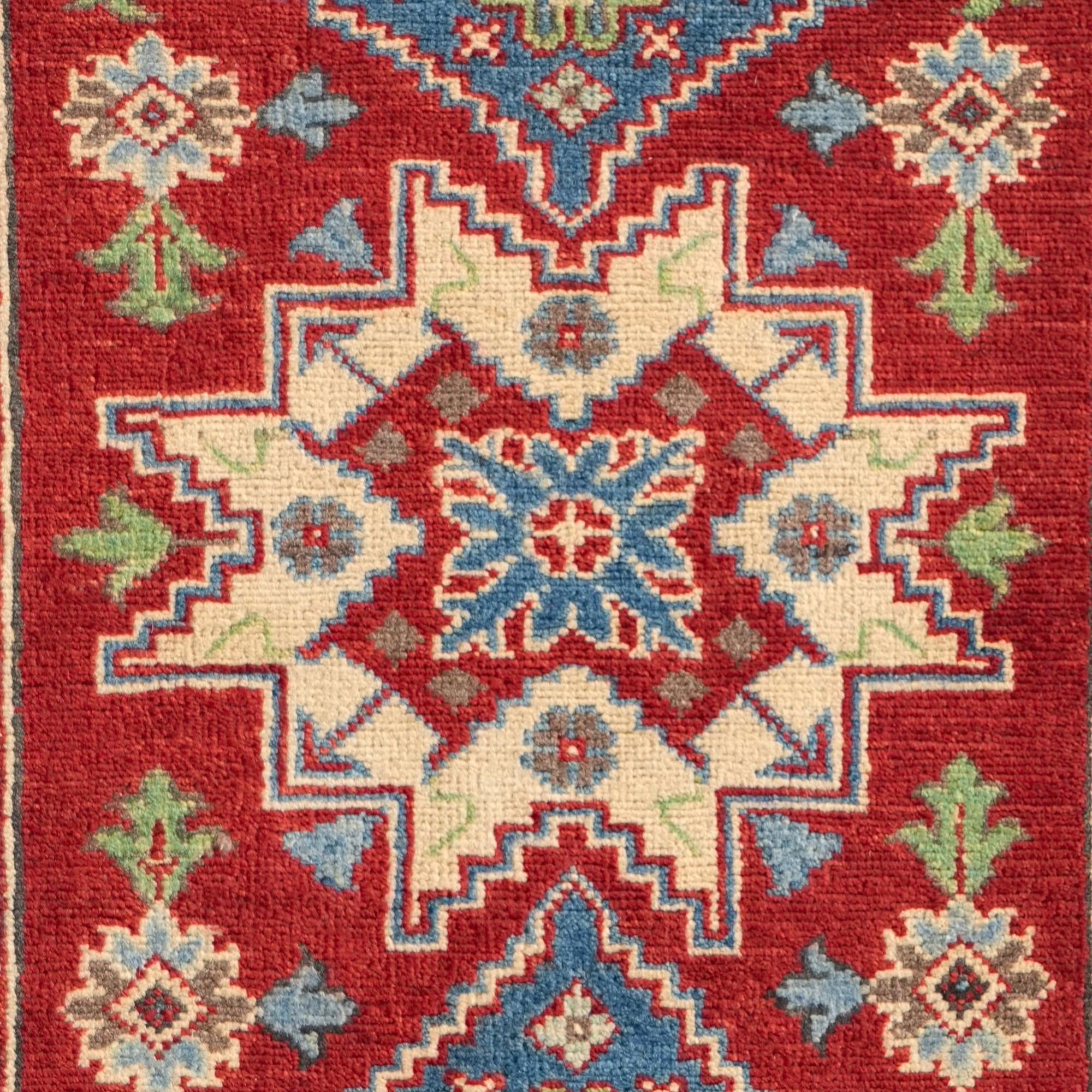 Detail image 10 of 10: 3' x 6' 5 Hand Knotted Kazak Runner Rug