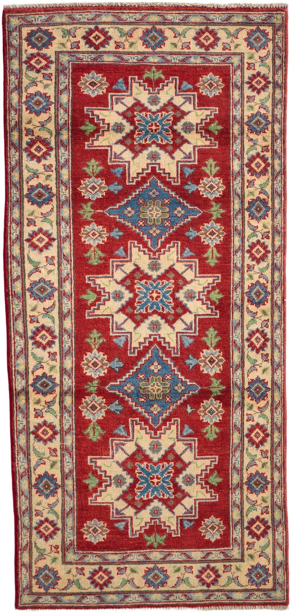 Detail image 2 of 10: 3' x 6' 5 Hand Knotted Kazak Runner Rug