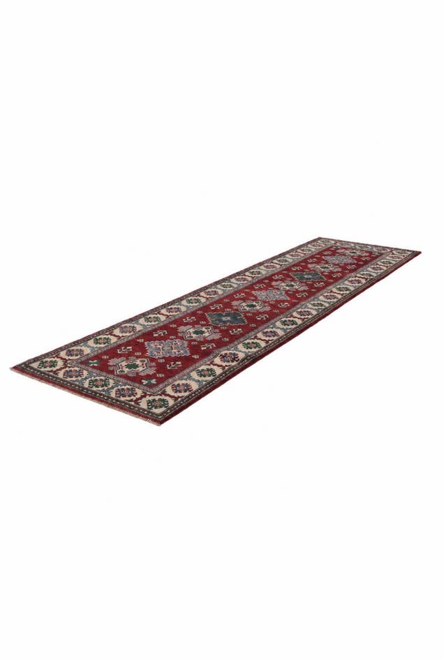 Detail image of 2' 8 x 9' 8 Hand Knotted Kazak Runner Rug