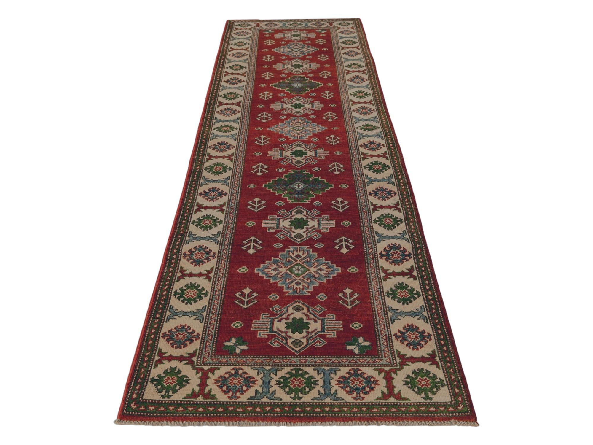 2' 8 x 9' 8 Hand Knotted Kazak Runner Rug