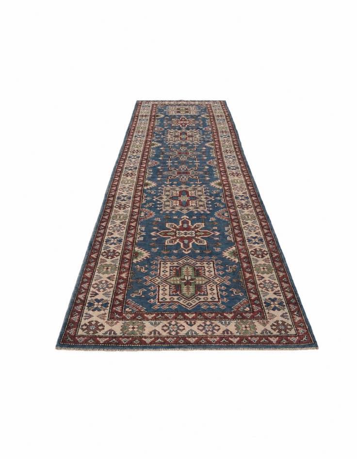 Detail image of 3' 1 x 13' 8 Hand Knotted Kazak Runner Rug