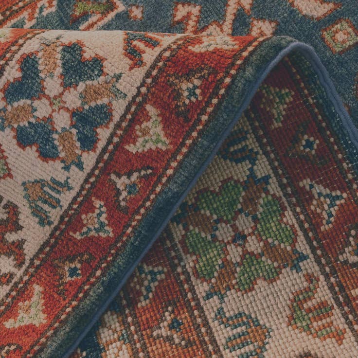 Detail image of 3' 1 x 13' 8 Hand Knotted Kazak Runner Rug