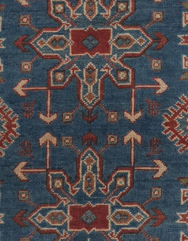 Detail image of 3' 1 x 13' 8 Hand Knotted Kazak Runner Rug