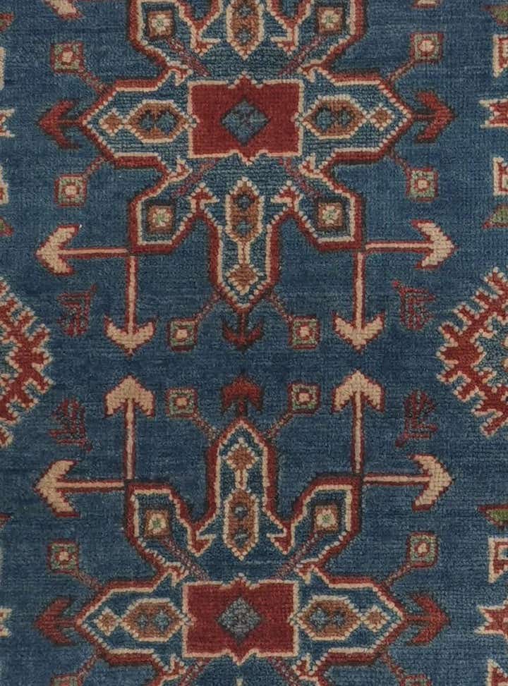 3' 1 x 13' 8 Hand Knotted Kazak Runner Rug