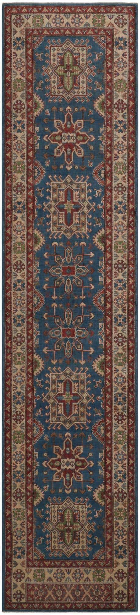 3' 1 x 13' 8 Hand Knotted Kazak Runner Rug