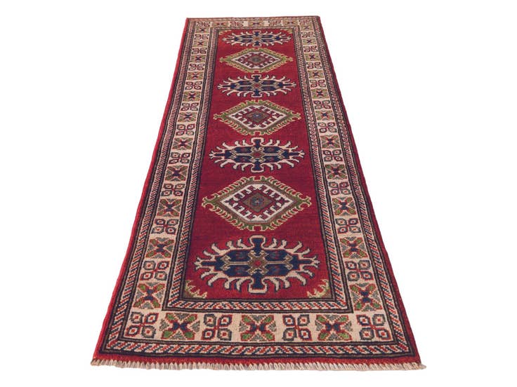 Detail image of 2' x 6' 2 Hand Knotted Kazak Runner Rug