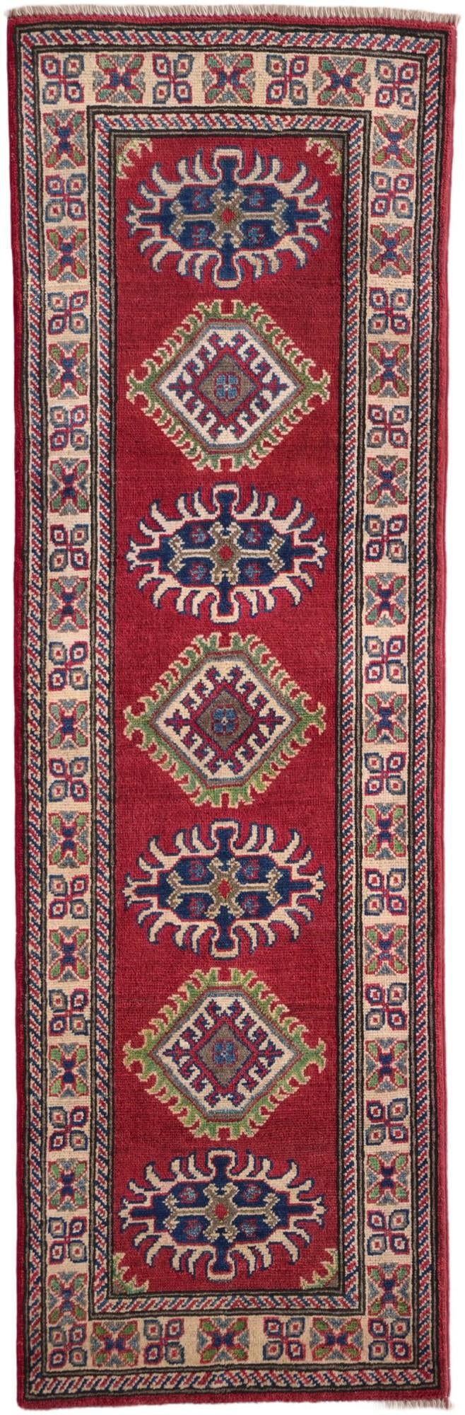 2' x 6' 2 Hand Knotted Kazak Runner Rug
