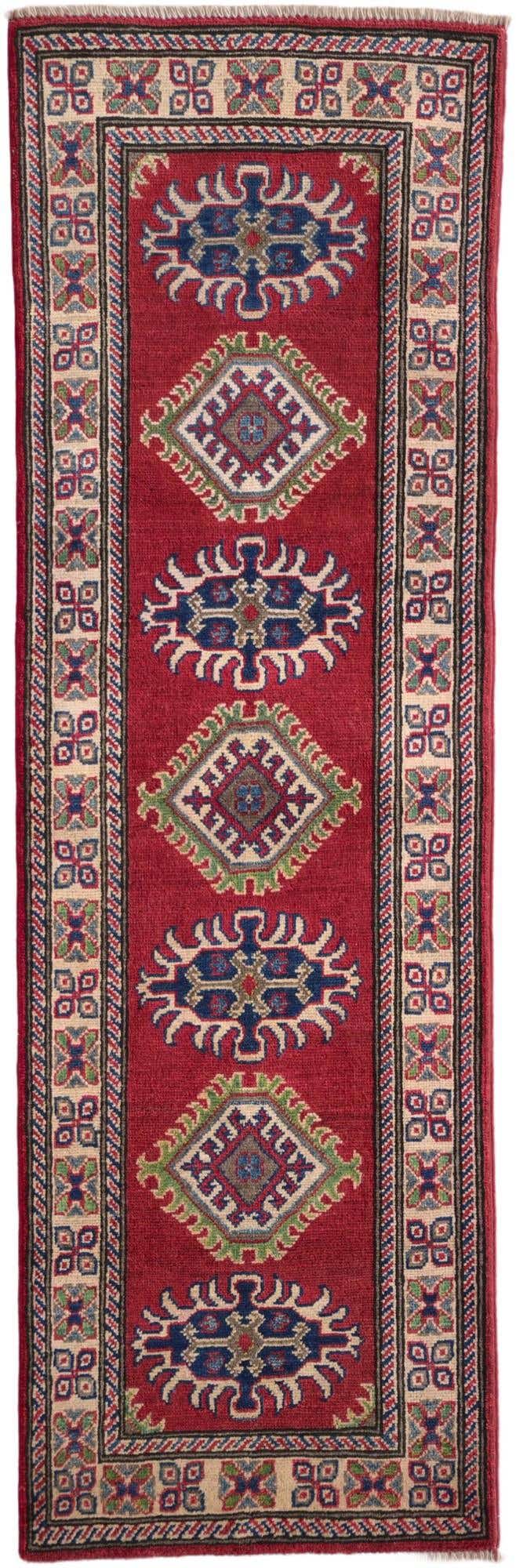 2' x 6' 2 Hand Knotted Kazak Runner Rug
