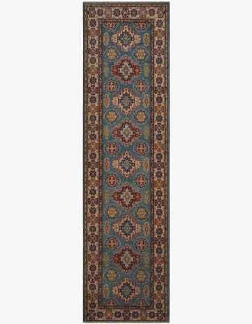 2' 7 x 9' 11 Hand Knotted Kazak Runner Rug
