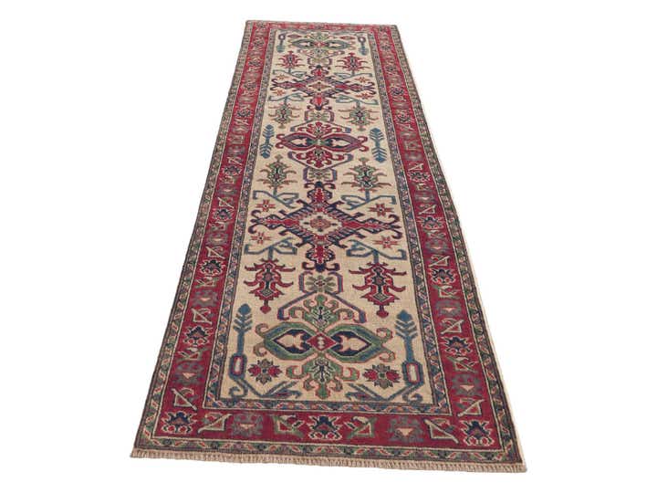 85cm x 290cm Handgeknüpft Kazak Läufer Teppich