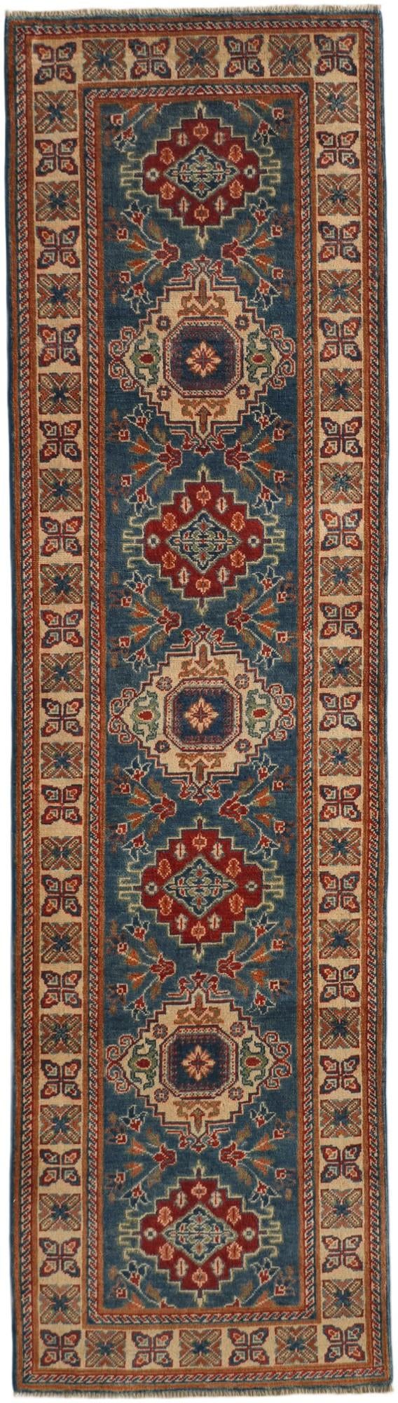 85cm x 305cm anudado a mano Kazak Alfombra Pasillera