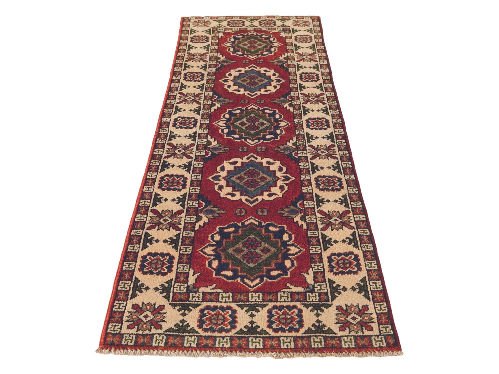 1' 11 x 5' 10 Hand Knotted Kazak Runner Rug