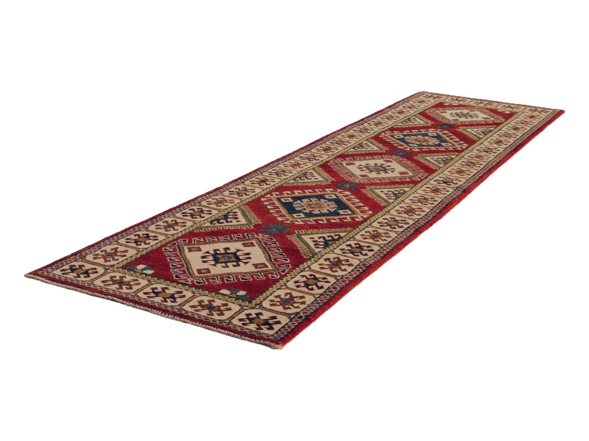 80cm x 300cm Hand Knotted Kazak Runner Rug