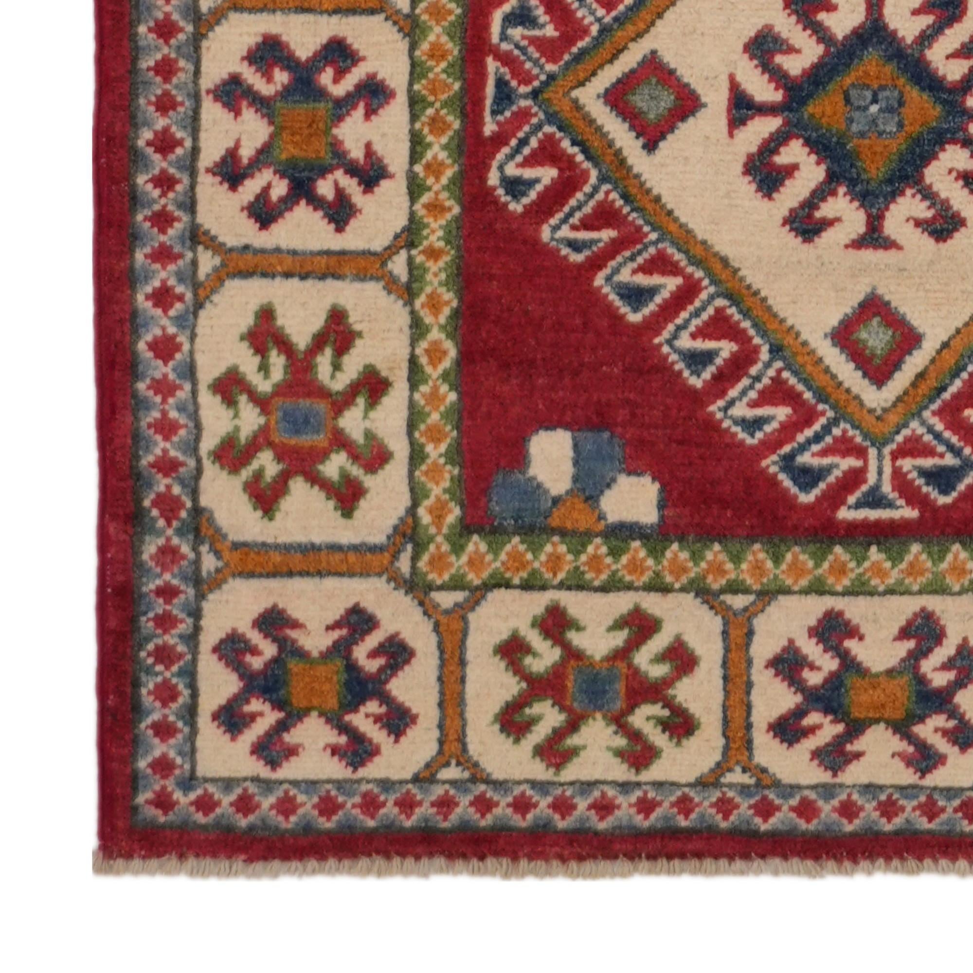 2' 8 x 9' 9 Hand Knotted Kazak Runner Rug