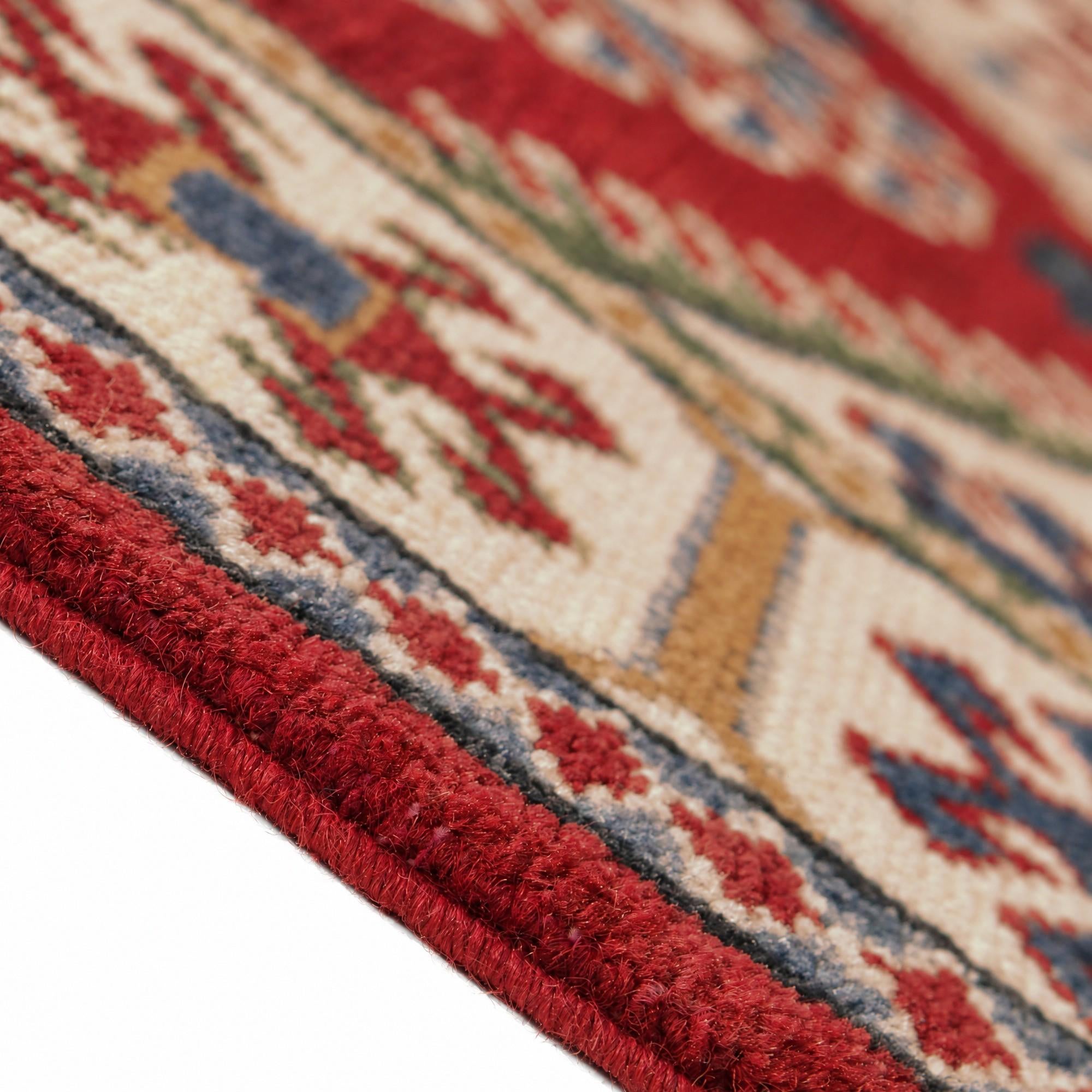 2' 8 x 9' 9 Hand Knotted Kazak Runner Rug