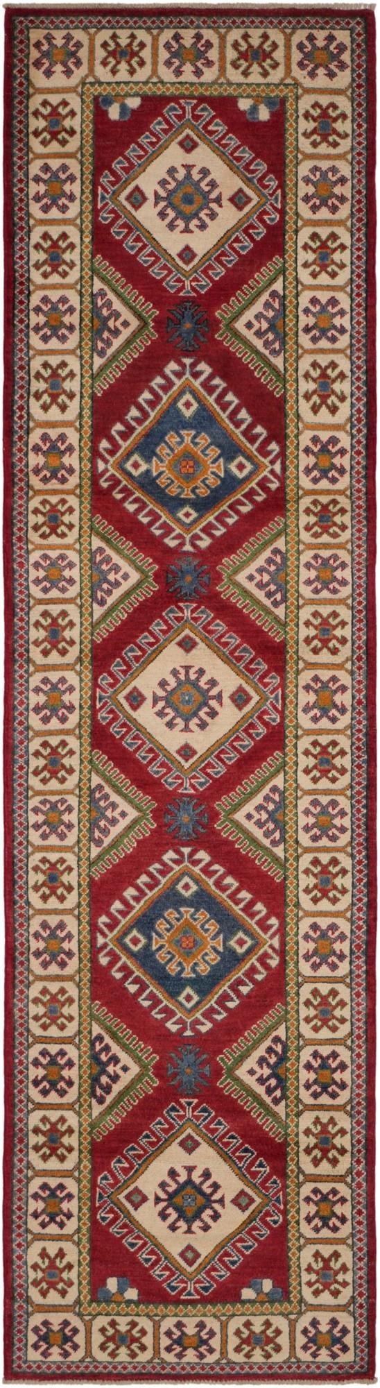 2' 8 x 9' 9 Hand Knotted Kazak Runner Rug