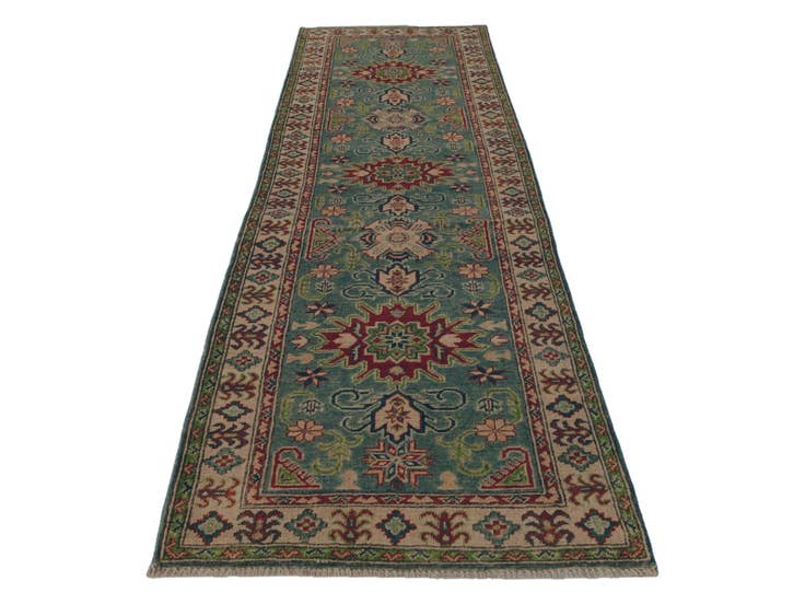 Detail image of 2' 7 x 9' 9 Hand Knotted Kazak Runner Rug