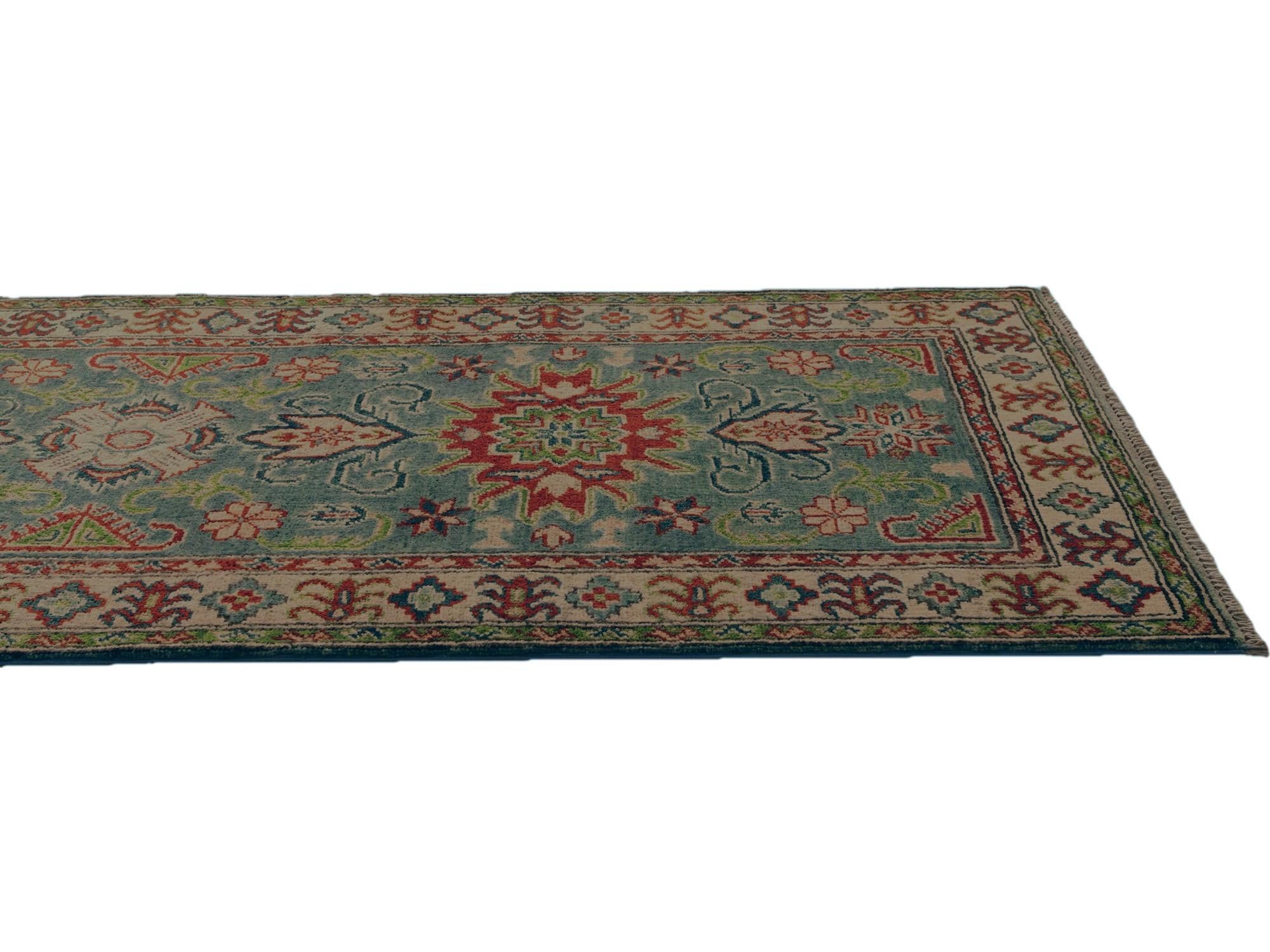2' 7 x 9' 9 Hand Knotted Kazak Runner Rug