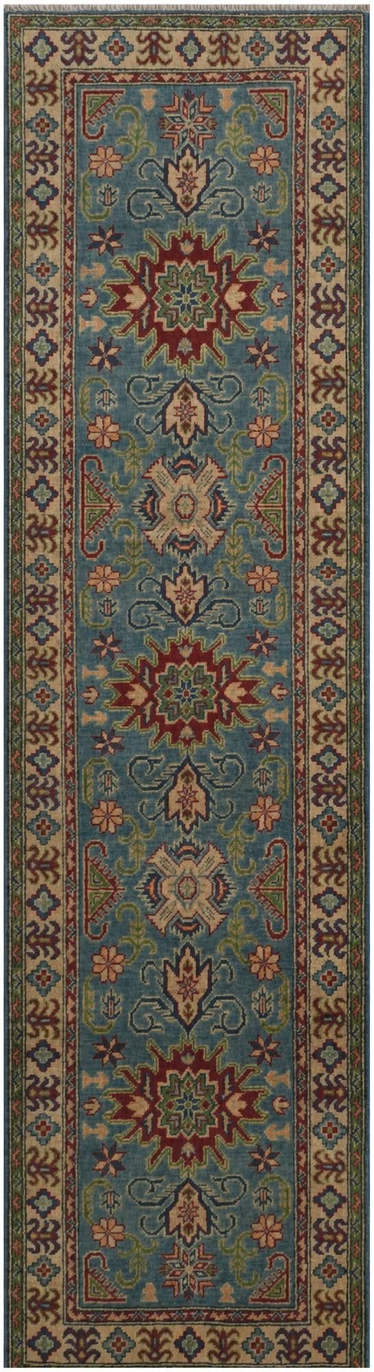 2' 7 x 9' 9 Hand Knotted Kazak Runner Rug