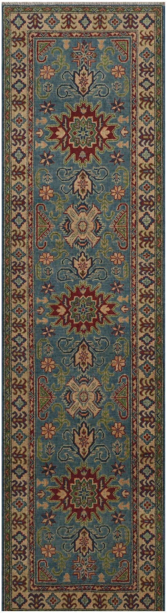 2' 7 x 9' 9 Hand Knotted Kazak Runner Rug