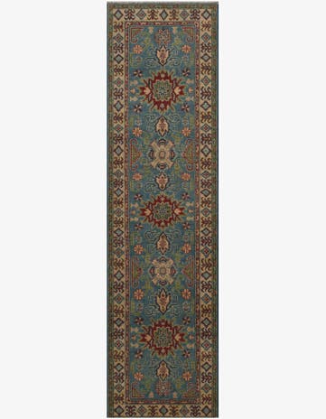 2' 7 x 9' 9 Hand Knotted Kazak Runner Rug