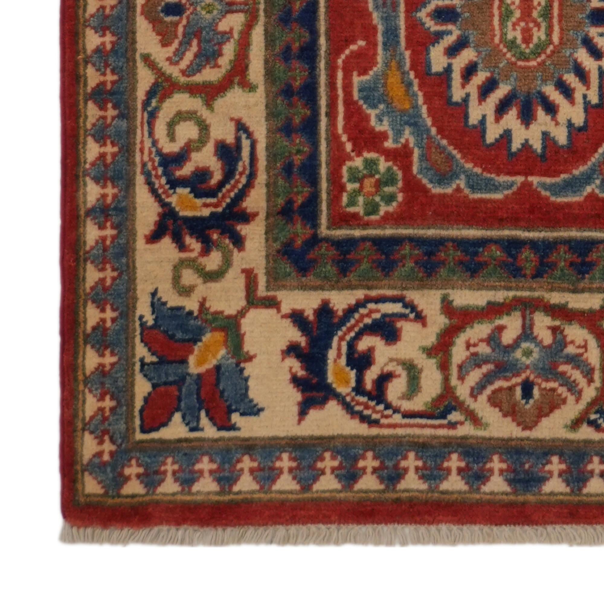 75cm x 295cm Handgeknüpft Kazak Läufer Teppich