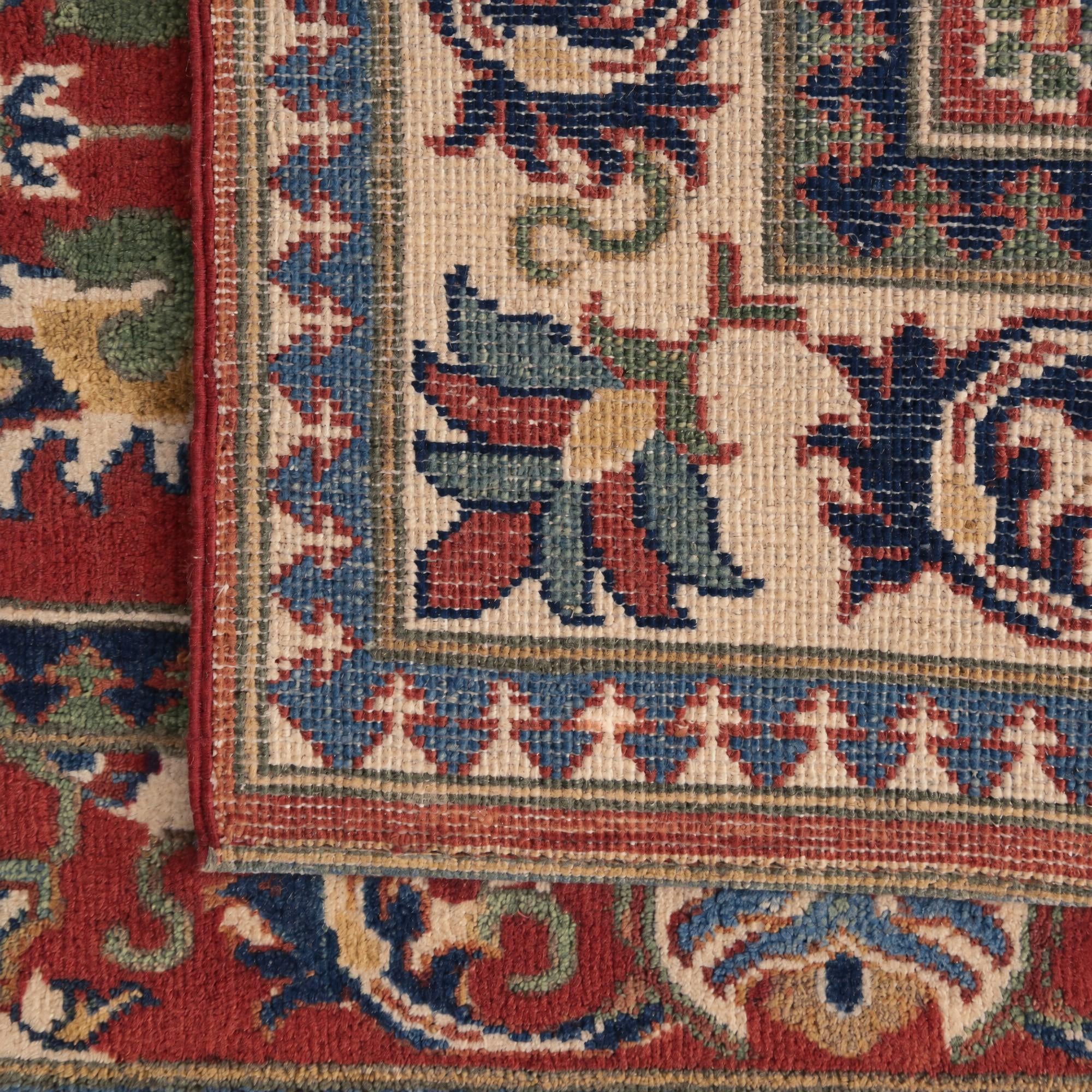 75cm x 295cm Handgeknüpft Kazak Läufer Teppich