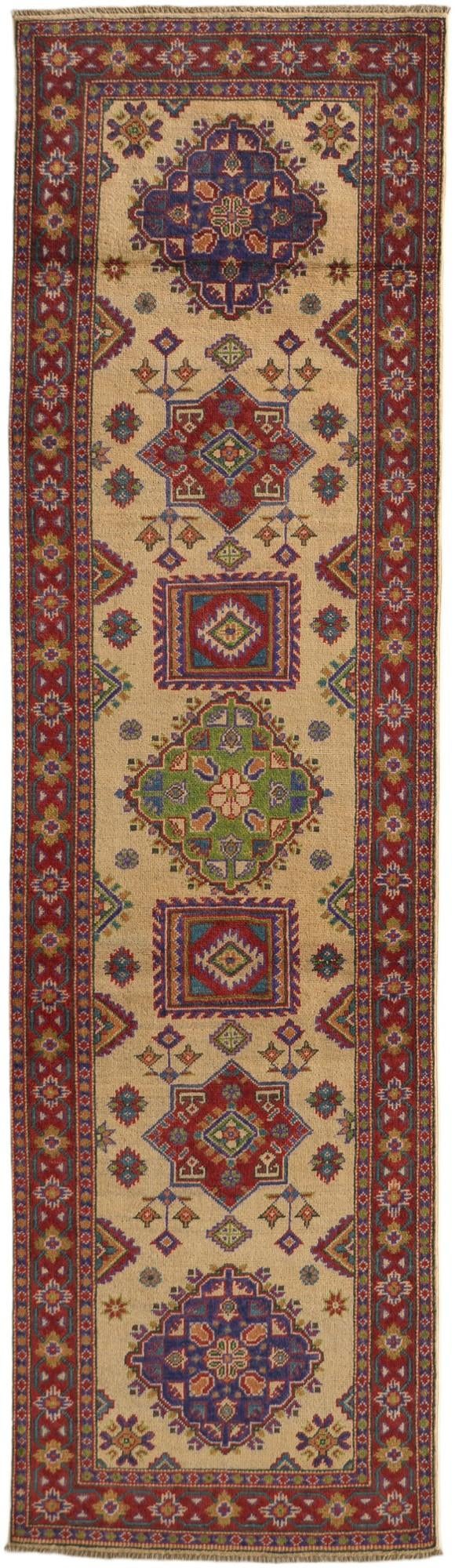 85cm x 295cm Hand Knotted Kazak Runner Rug