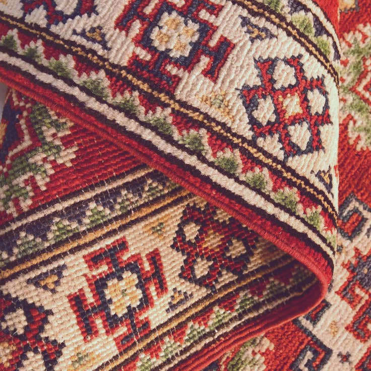 Detail image of 2' 1 x 6' Hand Knotted Kazak Runner Rug