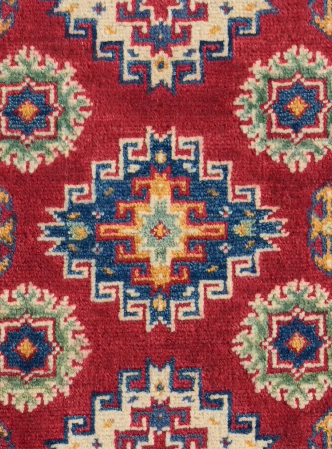 2' 1 x 6' Hand Knotted Kazak Runner Rug