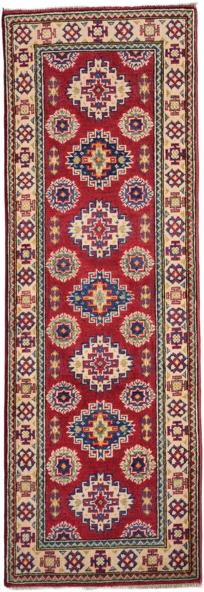 2' 1 x 6' Hand Knotted Kazak Runner Rug