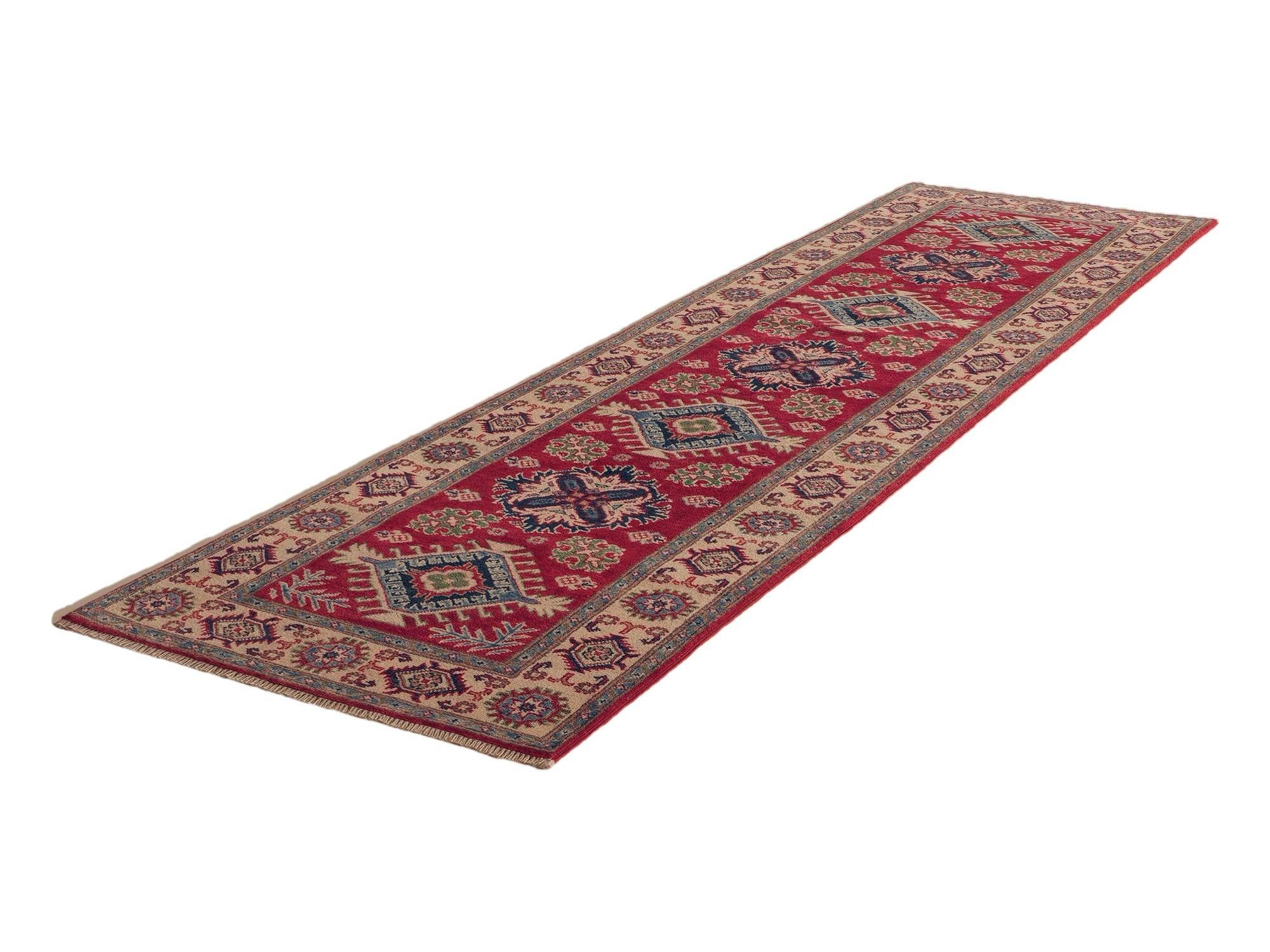 80cm x 305cm Hand Knotted Kazak Runner Rug