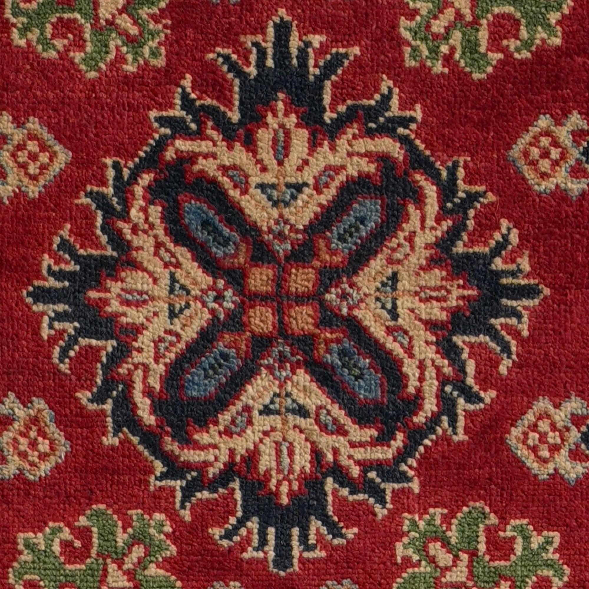 80cm x 305cm Hand Knotted Kazak Runner Rug