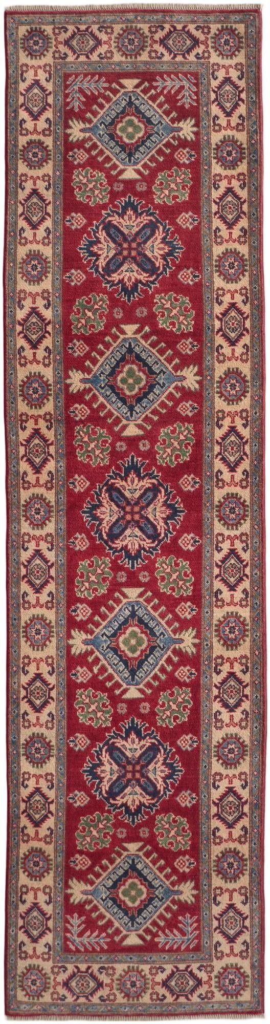 80cm x 305cm Hand Knotted Kazak Runner Rug