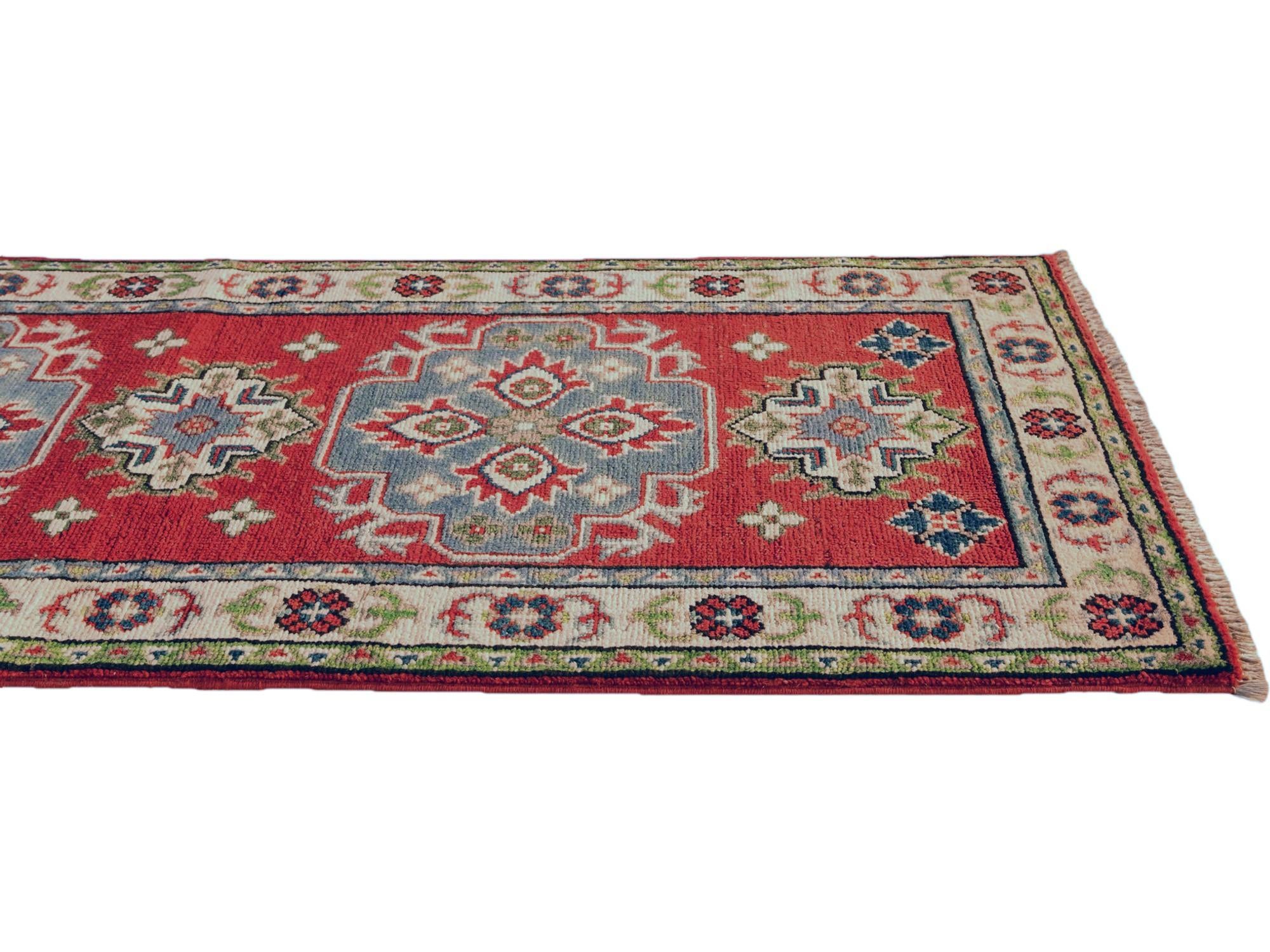 1' 11 x 6' 6 Hand Knotted Kazak Runner Rug