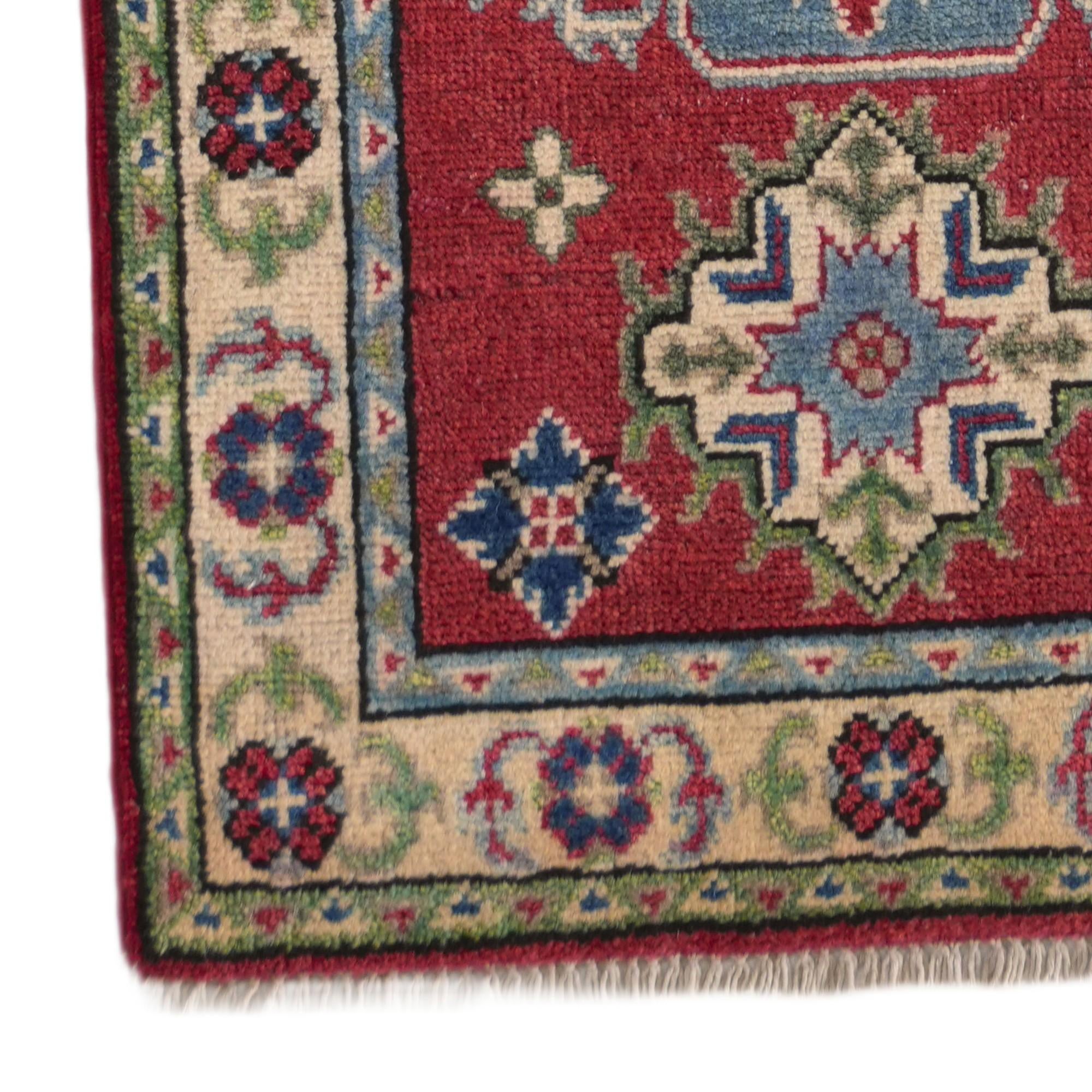 1' 11 x 6' 6 Hand Knotted Kazak Runner Rug