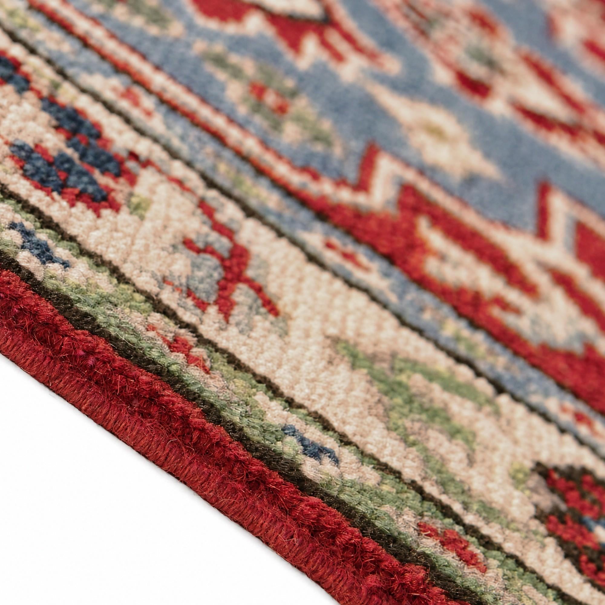 60cm x 200cm anudado a mano Kazak Alfombra Pasillera