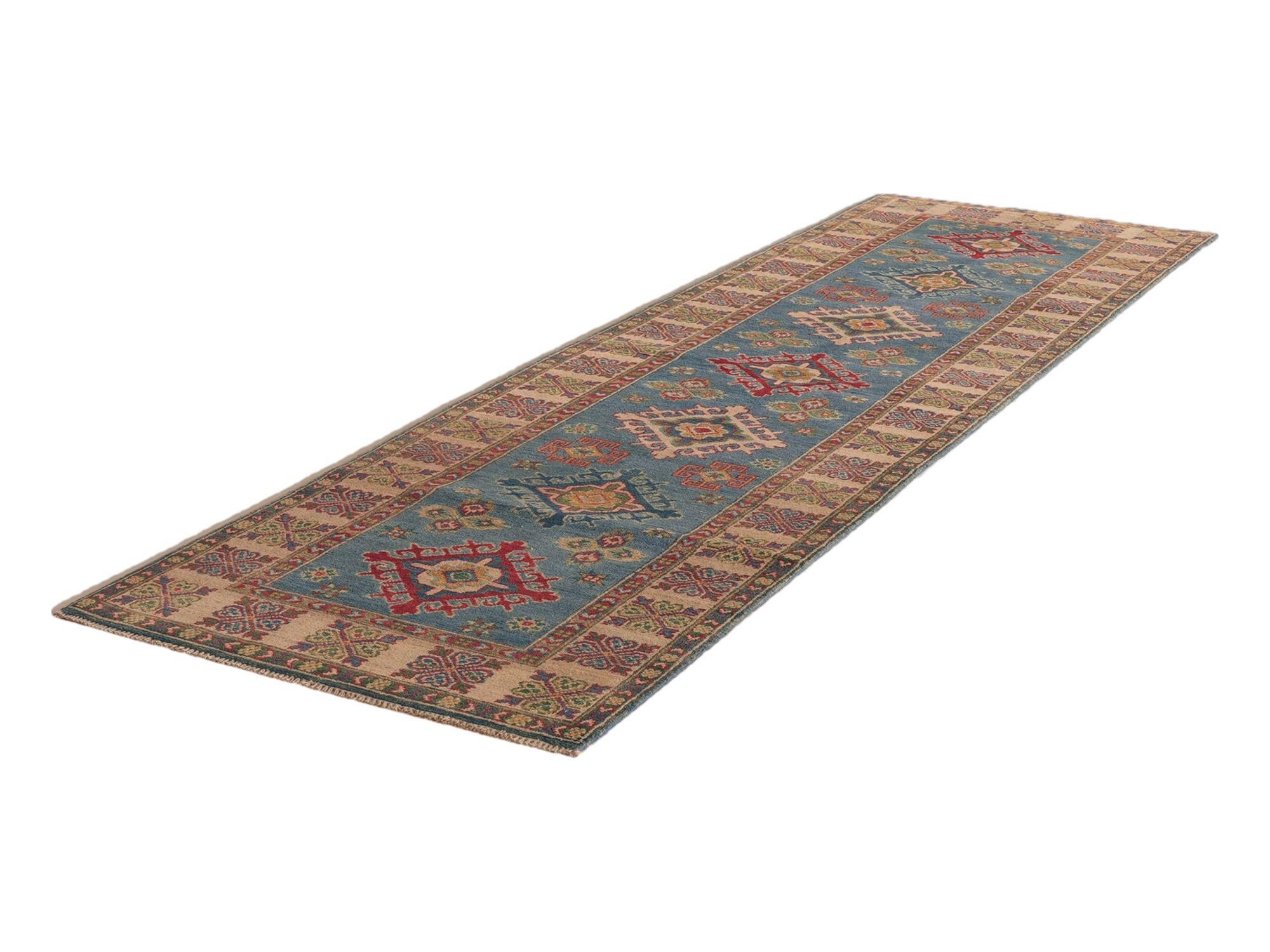 90cm x 310cm Hand Knotted Kazak Runner Rug